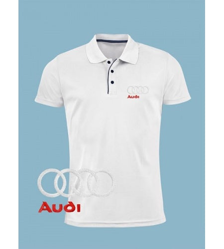 Audi Polo Shirt | Embroidered Logo | Black Blue White Red | Short Sleeve | Slim T Shirt Auto Car | Mens Clothing |Accessories<span class="hikashop_product_variant_subname" data-mce-fragment="1">:</span>