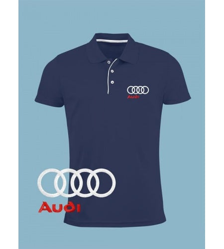 Audi Polo Shirt | Embroidered Logo | Black Blue White Red | Short Sleeve | Slim T Shirt Auto Car | Mens Clothing |Accessories<span class="hikashop_product_variant_subname" data-mce-fragment="1">:</span>